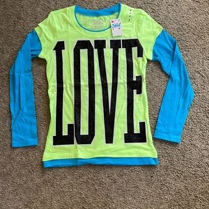 Justice Believe in Yourself Long Sleeve Never Worn.